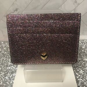 Pink/Multi Glitter Card Holder – Brand New